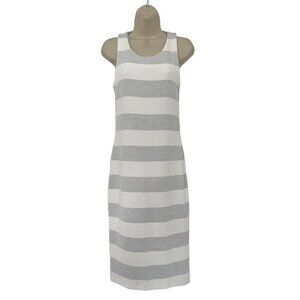 Viktoria + Woods Women's Sz 0 (US Size 2)  Gray & Cream Striped Midi Dress